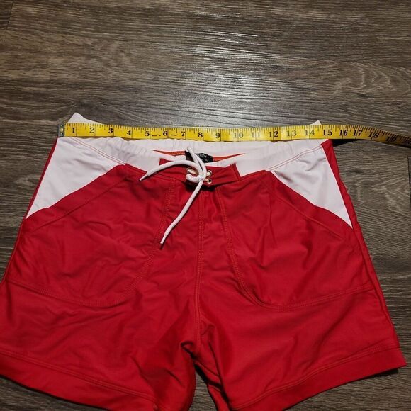 Coofandy 5" Inseam Red White Swim Trunk Men's Size XL - Picture 6 of 7